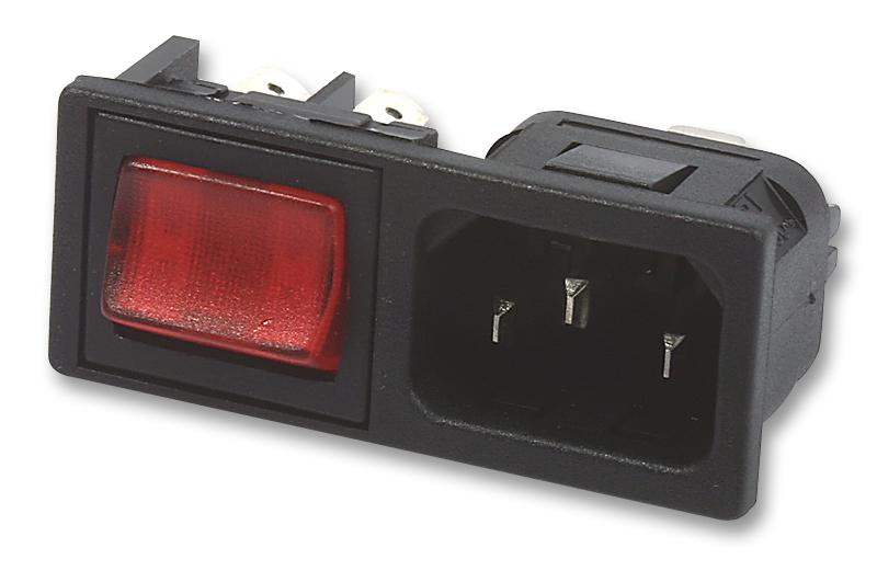 BZM27/Z0000/59B INLET, IEC, SWITCHED, RED BULGIN LIMITED