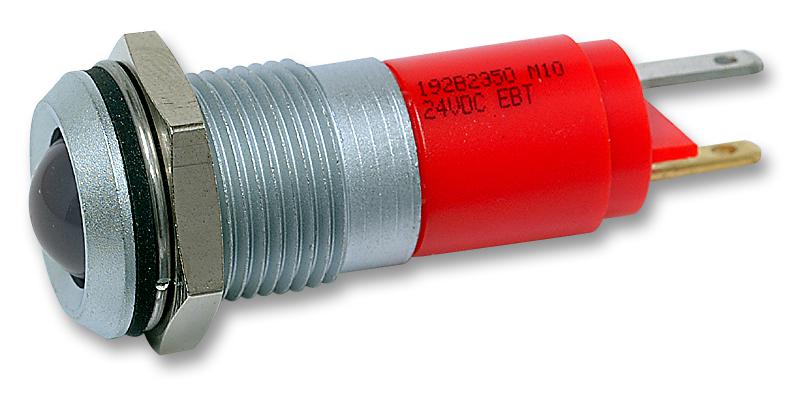 192B2350 LED, M14, 24VDC, MATT CHROME, HE-RED CML INNOVATIVE TECHNOLOGIES