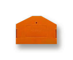 280-313 END PLATE, ORANGE, 2.5MM WIDE WAGO