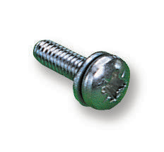 M46PRSTPWZ100 SCREW, W/FLAT WASHER, M4X6, BX100, PK100 TR FASTENINGS