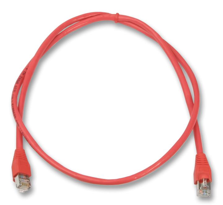 2965-0.75R PATCH LEAD, CAT5E, RED, 0.75M VIDEK
