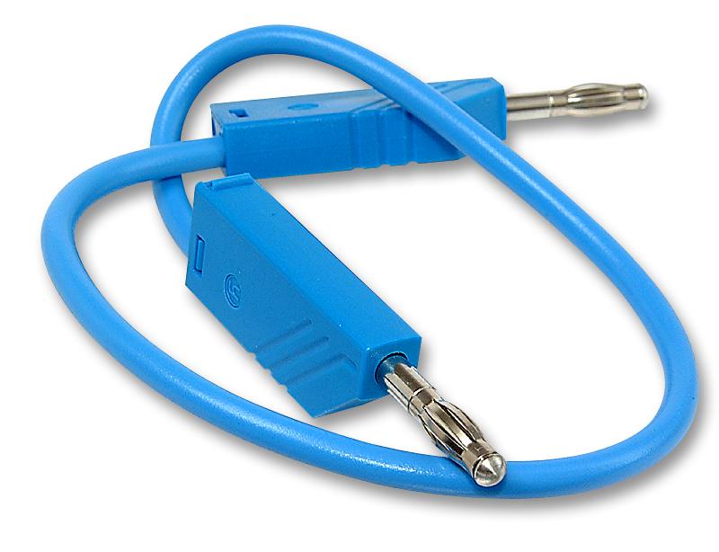 934061102 TEST LEAD, BLUE, 500MM, 60V, 32A HIRSCHMANN TEST AND MEASUREMENT