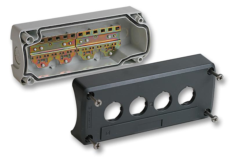 XALD04 ENCLOSURE P/B, 4HOLE SCHNEIDER ELECTRIC