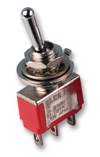 2-1825137-6 TOGGLE SWITCH, SPDT, 5A, 120VAC, PANEL ALCOSWITCH - TE CONNECTIVITY