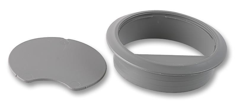 22008 DESK CABLE TIDY, 80MM, GREY PRO POWER