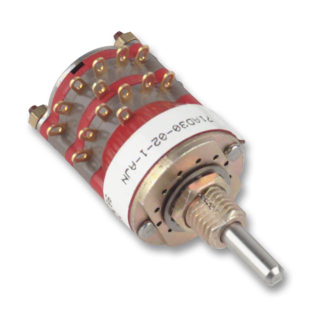 71BD30-01-2-AJN SWITCH, 2 POLE, 6 POS, 0.3A, 115VAC GRAYHILL