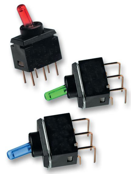 G12JPF TOGGLE SWITCH, ILLUM, GRN NKK SWITCHES
