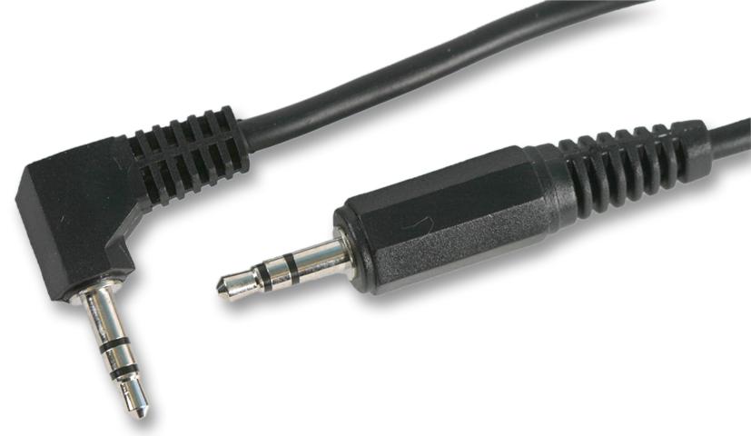 PSG00056 LEAD 3.5MM STEREO PLUG TO 90DEG PLUG 2M PRO SIGNAL