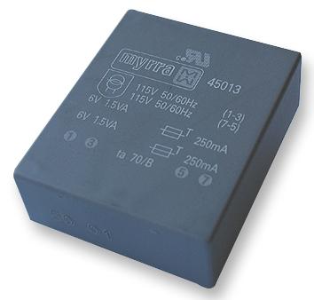 45028 TRANSFORMER, 6VA 115-230V 2X 15V MYRRA