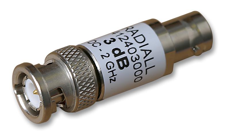 R412420124. ADAPTOR, BNC PLUG, BNC JACK, 50OHM RADIALL