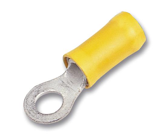 323914 TERMINAL, RING TONGUE, #4, 22AWG, YEL AMP - TE CONNECTIVITY