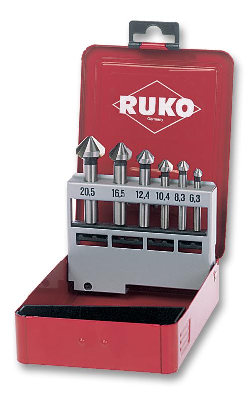 102-152 COUNTERSINK SET, 6PC RUKO