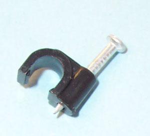 CBT-7286 CABLE CLIP, ROUND, 12MM, BLK, PK100 PRO POWER