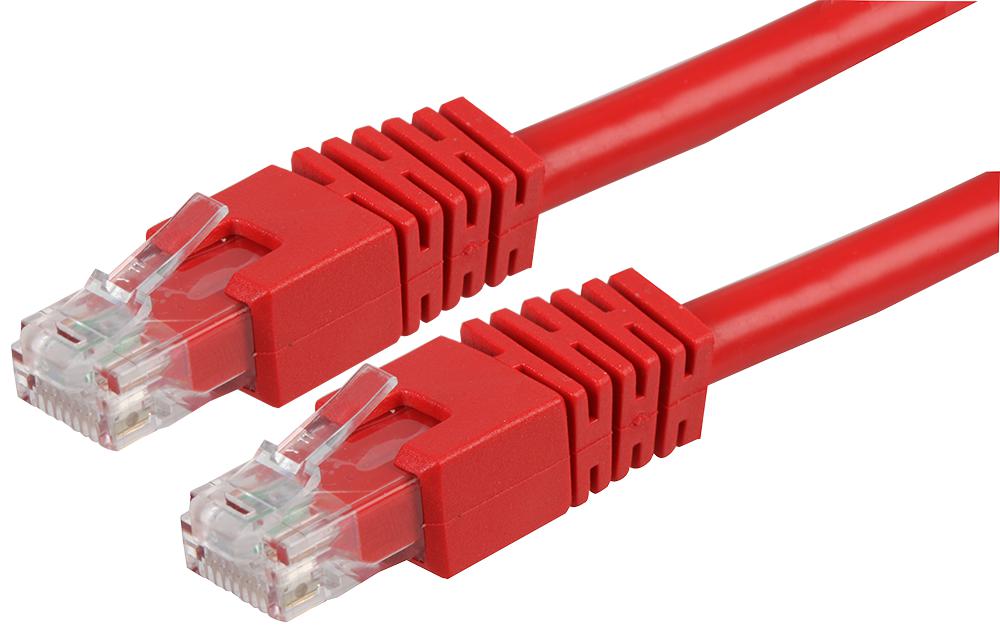 PS11305 PATCH CORD, RJ45 PLUG, CAT6, 0.2M, RED PRO SIGNAL