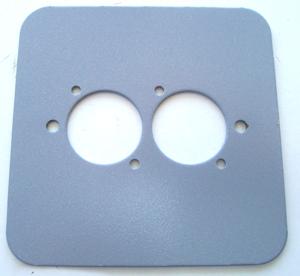 82511-RCS 2X XLR PLATE, 1G, SILVER PENN ELCOM