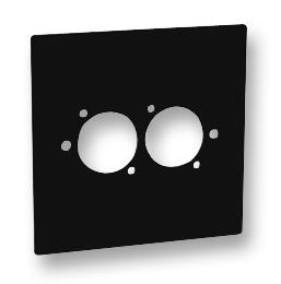 82511-20 WALL PLATE, 2 X XLR , 1 GANG PENN ELCOM