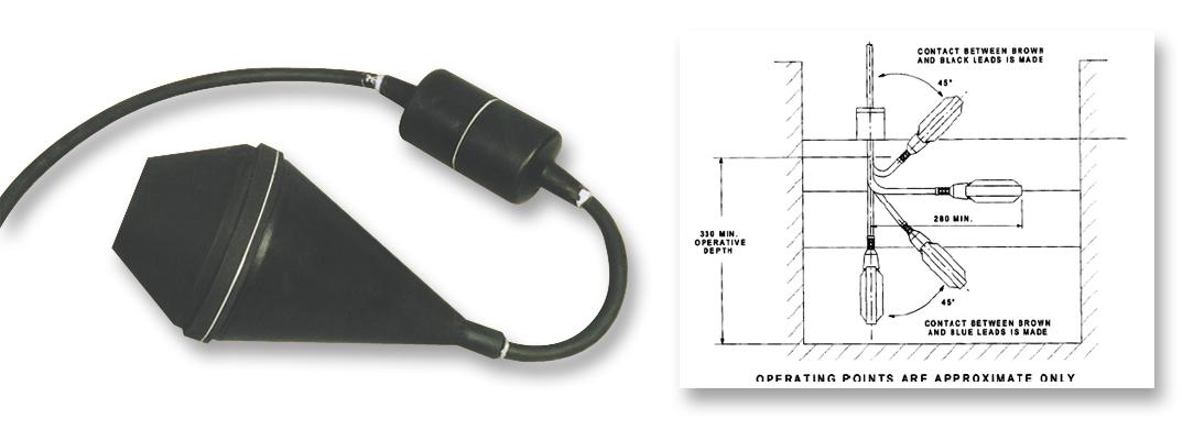 LR02-L10M FLOAT SWITCH, 10M CABLE TRITON CONTROLS