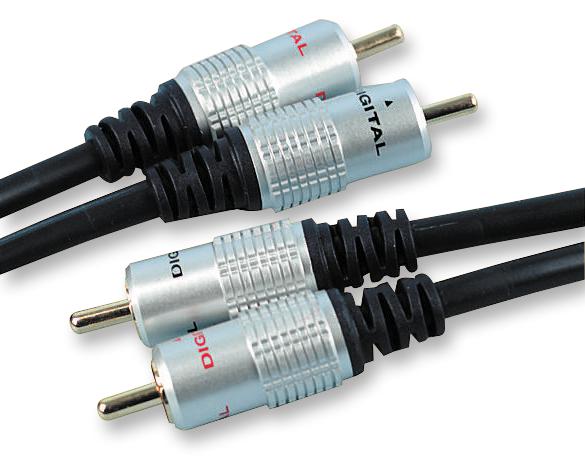 JR9502/1M LEAD, HQ 2X PHONO PLG-PLG, 1M PRO SIGNAL