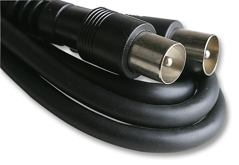 APFLY2 LEAD, COAX TV PLG-PLG, BLACK, 2M PRO SIGNAL