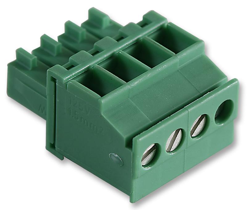 MCVR 1,5/4-ST-3,5 TERMINAL BLOCK, PLUGGABLE, 4POS, 16AWG PHOENIX CONTACT
