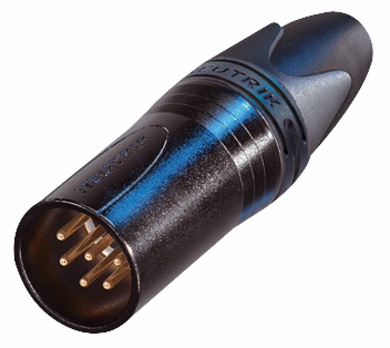 NC6MXX-B PLUG, XLR, BLACK, 6POLE NEUTRIK