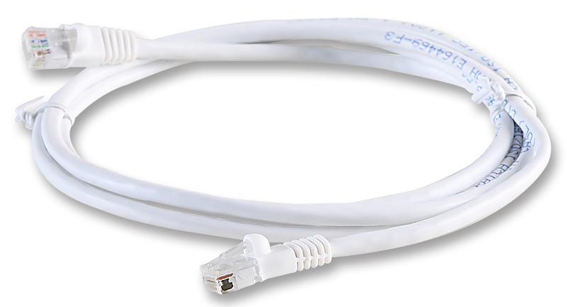 2965-1W PATCH LEAD, CAT5E, WHITE, 1M VIDEK