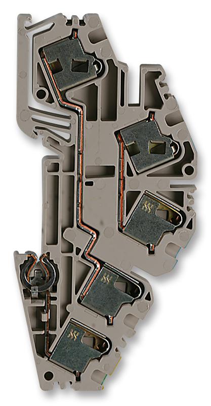 PDL4 S/N/L/PE TERMINAL BLOCK, DIN RAIL, 5POS, 000AWG WEIDMULLER