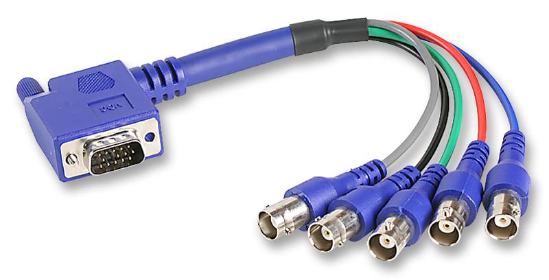 104-700-015 LEAD, 90DEG VGA TO 5X BNC, 0.15M VDC