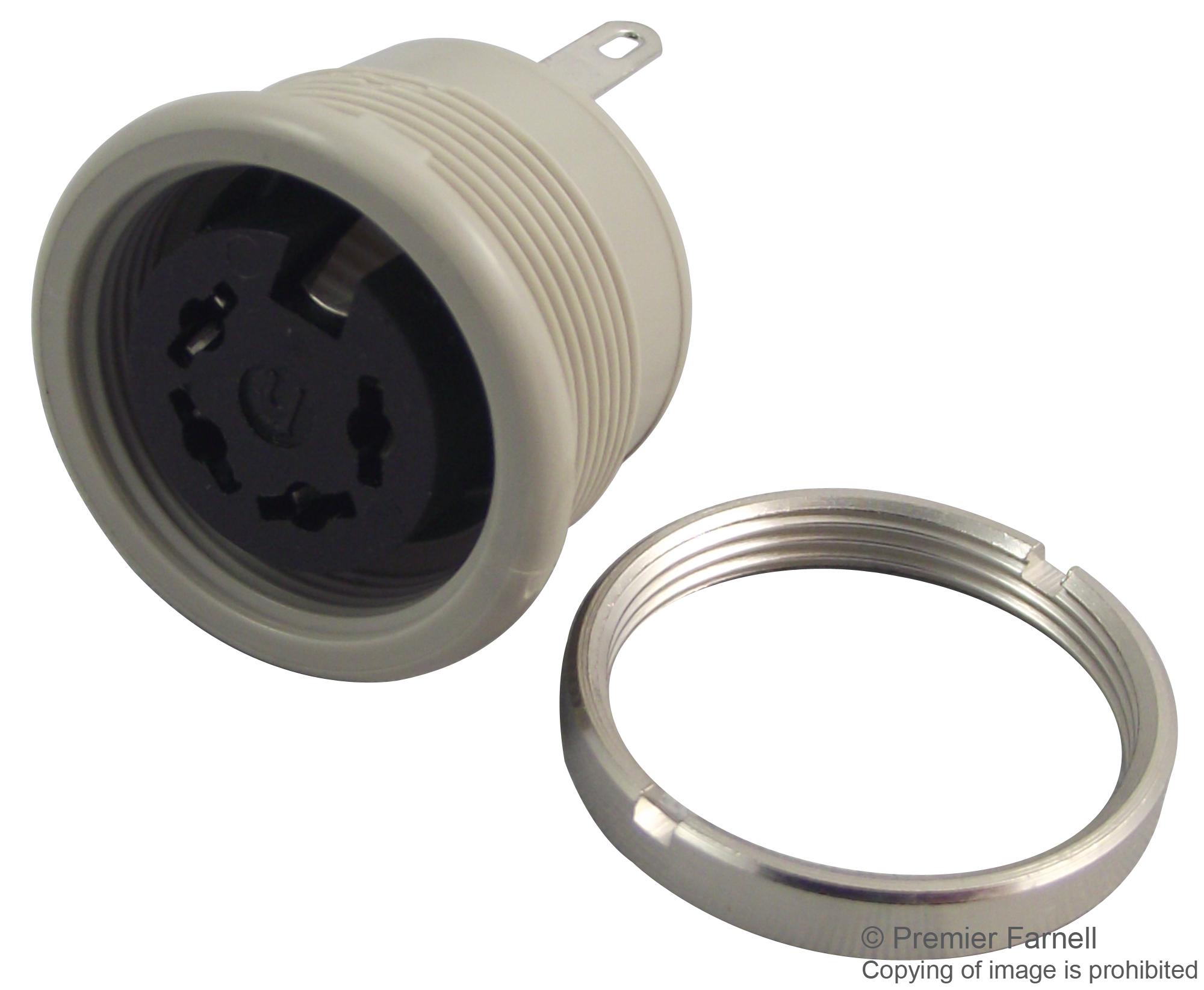 MAB 4100 SOCKET, DIN, PANEL, 4PIN HIRSCHMANN