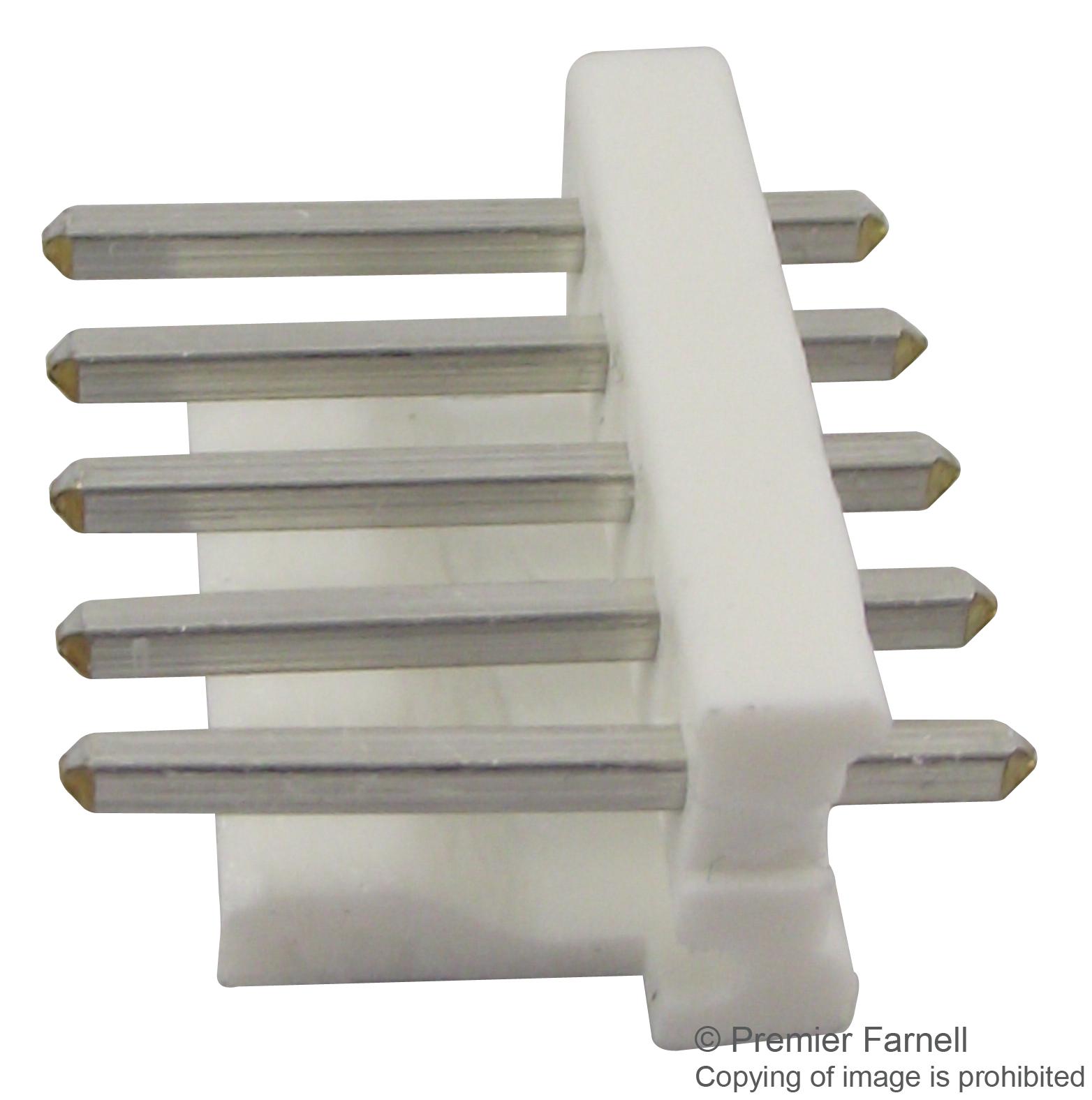 640445-5 HEADER, VERTICAL, 0.156", 5WAY AMP - TE CONNECTIVITY