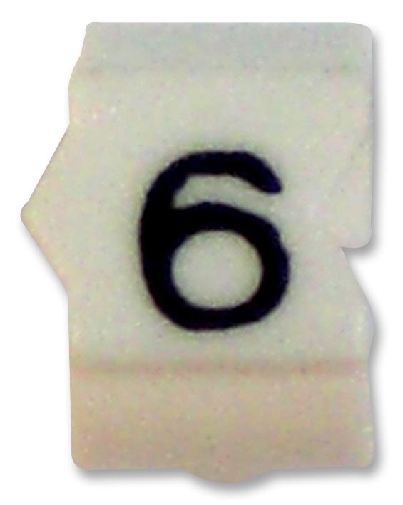 STD09W-6 CABLE MARKER, E, SIZE9, NO.6, PK30 RAYCHEM - TE CONNECTIVITY