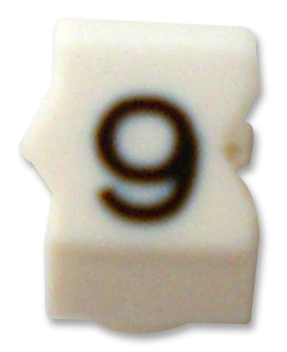 STD12W-9 CABLE MARKER, E, SIZE12, 9, PK30 RAYCHEM - TE CONNECTIVITY
