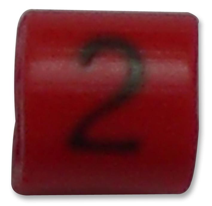 05811202 CABLE MARKER, 2, RED, PK100 TE CONNECTIVITY