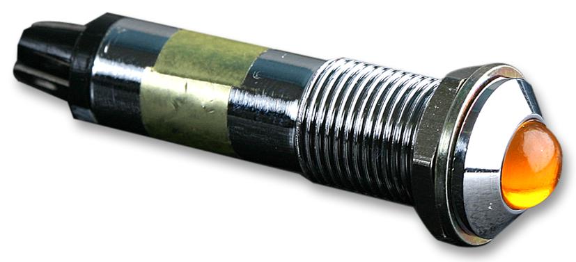 609-1312-130F LED INDICATOR, PROM, 12VDC, YELLOW DIALIGHT