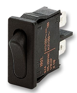 1901.1102 ROCKER SWITCH, BLACK, 1POLE MARQUARDT