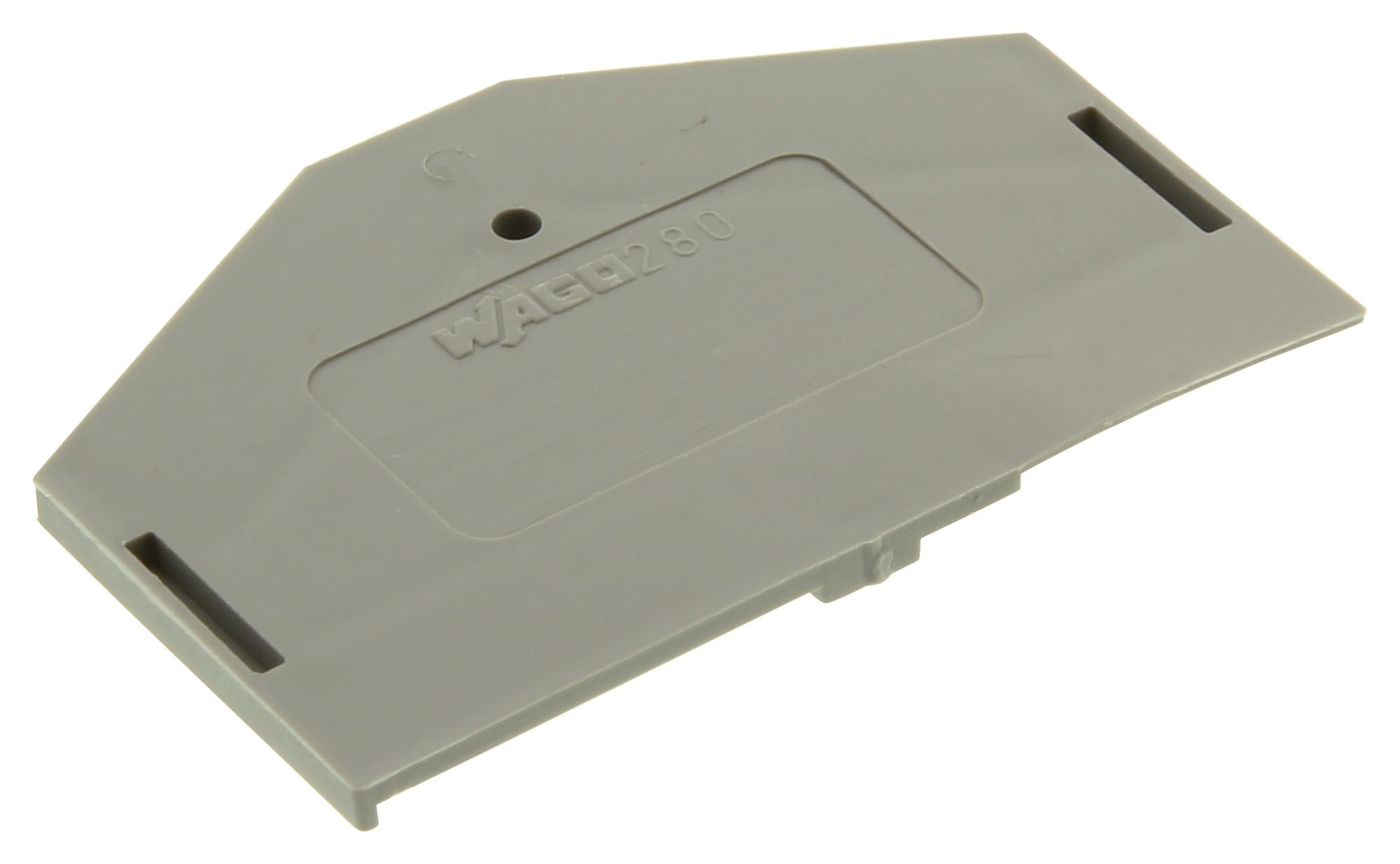 280-312 END PLATE, GREY, 2.5MM WIDE WAGO