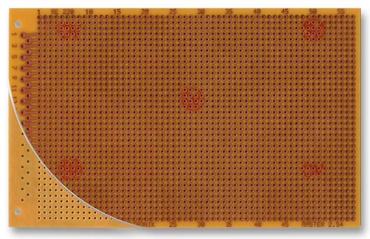 RE220-HP PCB, EUROCARD, FR2, 2.54MM, 31 POL ROTH ELEKTRONIK
