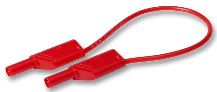 934087101 TEST LEAD, RED, 500MM, 1KV, 32A HIRSCHMANN TEST AND MEASUREMENT