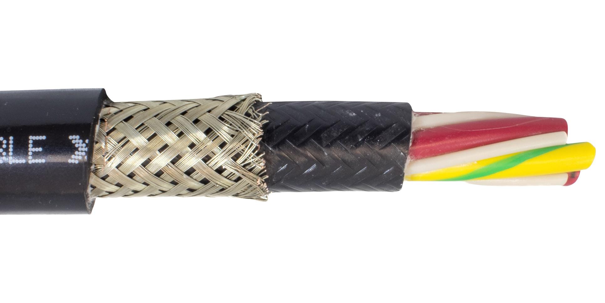 ALPHA WIRE Multicored 85805CY BK005 SHLD FLEX CABLE, 5COND, 18AWG, 30M ALPHA WIRE 3246123 85805CY BK005
