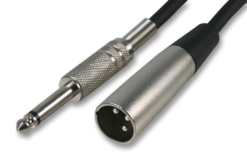 PSG01340 CABLE ASSY, 3P, MONO PLUG-XLR PLUG, 3M PRO SIGNAL