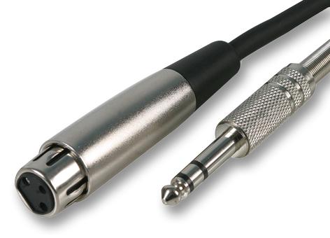 PSG01344 CABLE ASSY, STEREO PLUG-XLR SOCKET, 3M PRO SIGNAL
