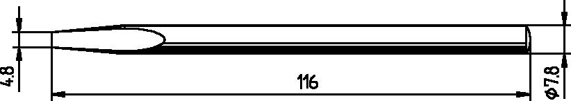 082 KD/SB TIP, STRAIGHT, 80W, 4.8MM ERSA