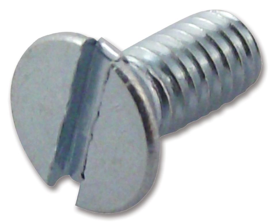 M420 KSSTMCZ100- SCREW, SLT, CSK, STEEL, BZP, M4X20,PK100 TR FASTENINGS