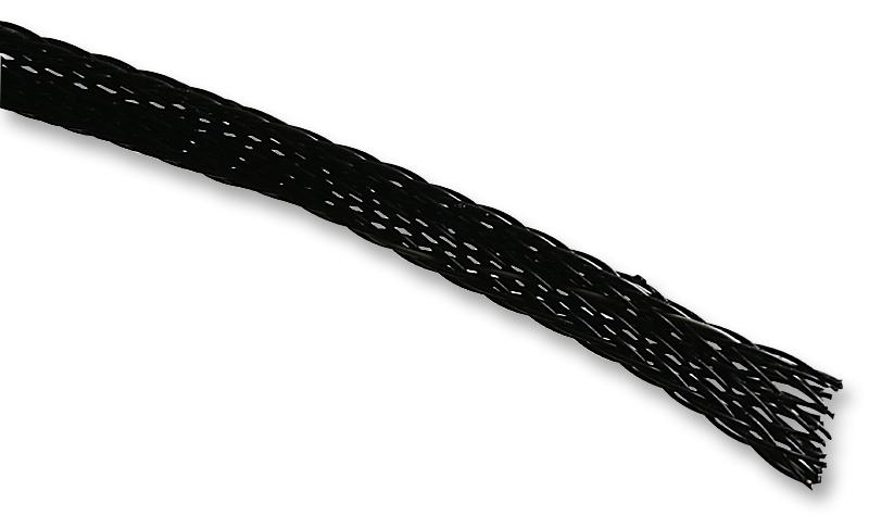 PP1/4-09 SLEEVING, BRAID, BLACK/WHITE, 100M PRO POWER