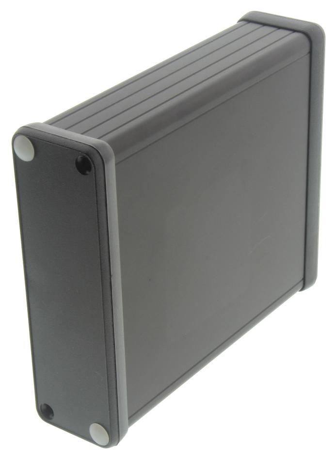 1455L1202BK BOX, BLACK, PLASTIC END PLATE HAMMOND