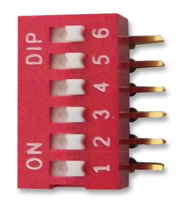 MCNDA-06V DIP SWITCH, 6POS, SPST-NO, SLIDE, TH MULTICOMP PRO
