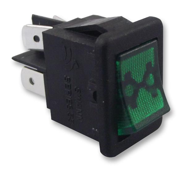 MP004804 ROCKER SWITCH, DPDT, 12A, 250VAC, PANEL MULTICOMP PRO