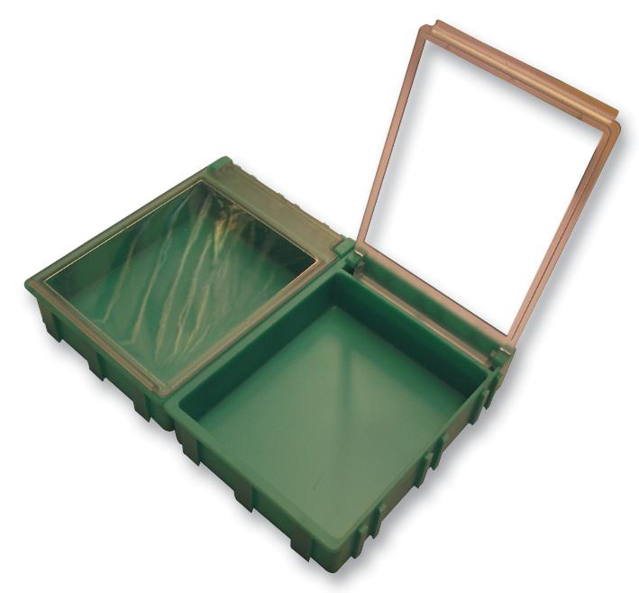 SMD-BOX N4-2-3-7-1 BOX, SMD, 68X57X15MM, B=GREEN, L=TRANSP LICEFA