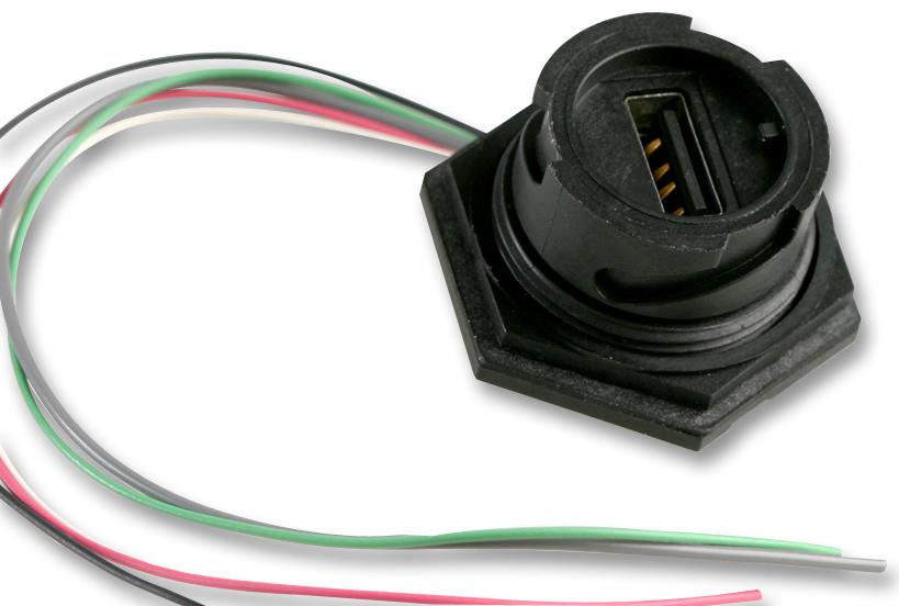 84729-0001 USB CABLE, 2.0, RCPT-FREE END, 152MM MOLEX