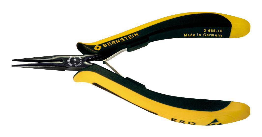 3-685-15 PLIER, SNIPE NOSE, CONDUCTIVE BERNSTEIN WERKZEUGFABRIK